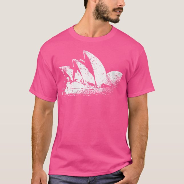 Camiseta Sydney Opera House Vintage Skyline Austrália Trip (Frente)