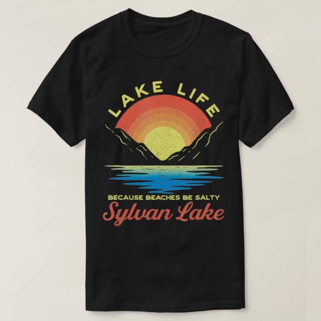 Camiseta Sylvan Lake Life Lake Life Porque Praias (Frente do Design)