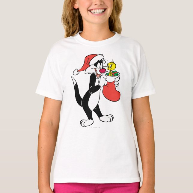 Camiseta Sylvester Cat com Stocks (Frente)