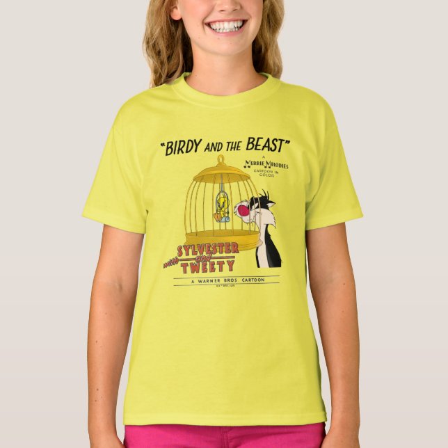 Camiseta SYLVESTER™ E TWEEY™ | Birdy e Besta (Frente)