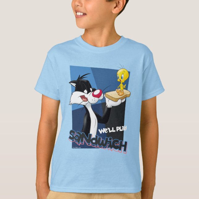 Camiseta SYLVESTER™ & TWEETY™ "Vamos Fazer um Sanduíche" (Frente)