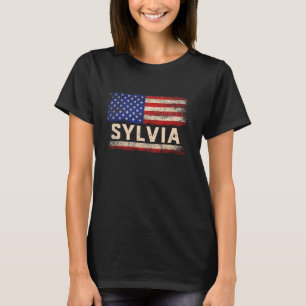 Camiseta Sylvia First Name Shirt Sylvia Nome Sinalizador Am