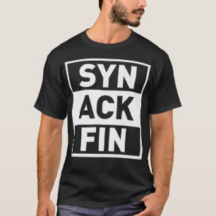 Camiseta Syn Ack Fin Funny Network Admin Tecnologia de TI