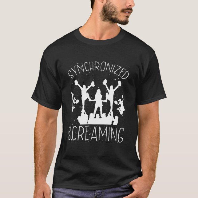 Camiseta Synchronized Screaming Cheerleading Cheerleader (Frente)