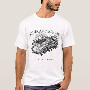 Camiseta Syndicate Exotica Countach Chrome Líquido Luxo