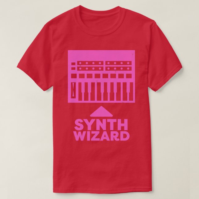 Camiseta Synth Wizard Synthesizer Music Producer (Frente do Design)
