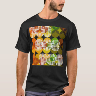Camiseta Synthesizer impressão 303 808 909 para todos os ve