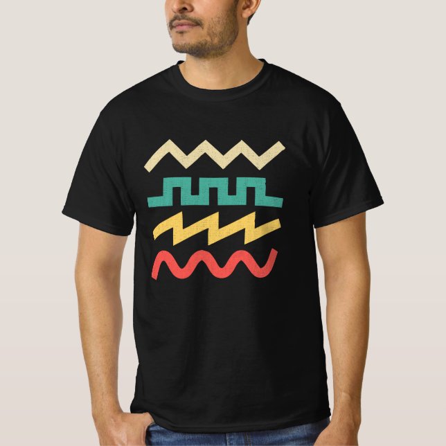 Camiseta Synthesizer Waveform for Electronic Musician (Frente)