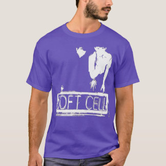 Camiseta Synthpop de 80 s preto e branco de células suaves