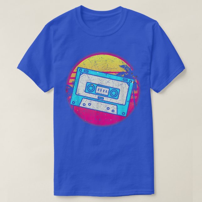 Camiseta Synthwave 80s Music Lover Retro Cassette Vaporwave (Frente do Design)