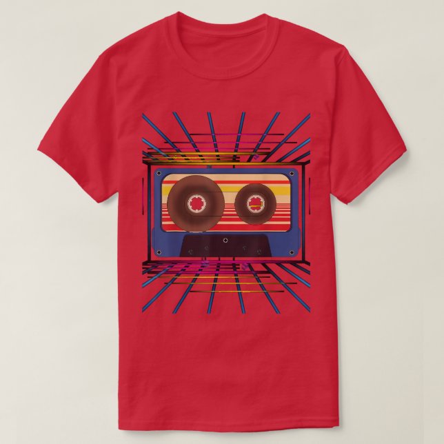 Camiseta Synthwave 80s Music Lover Retro Vaporwave Art Cass (Frente do Design)