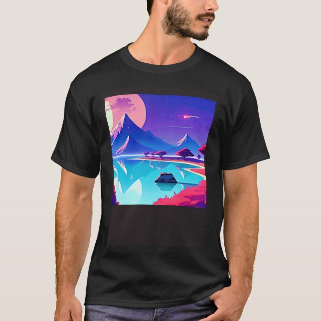 Camiseta Synthwave ultrun retrowave futuresynics sci 5 (Frente)
