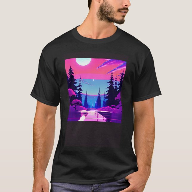 Camiseta Synthwave ultrun retrowave futuresynics sci 9 (Frente)