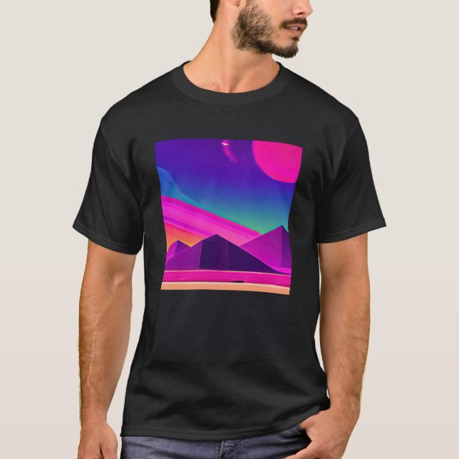 Camiseta Synthwave ultrun retrowave futuresynth sci fi 20 (Frente)