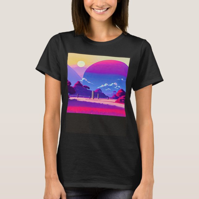 Camiseta Synthwave ultrun retrowave futuresynth sci fi 23 (Frente)