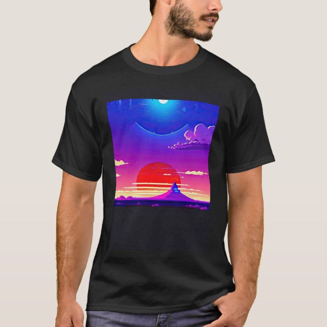 Camiseta Synthwave ultrun retrowave futuresynth sci fi 30 (Frente)