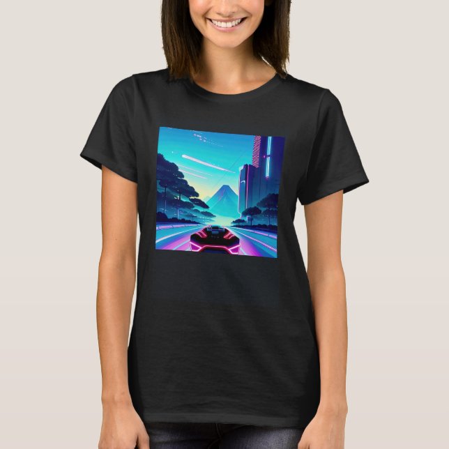 Camiseta Synthwave ultrun retrowave futuresynth sci fi 38 (Frente)