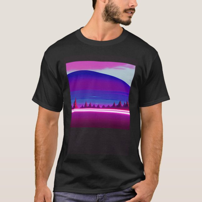 Camiseta Synthwave ultrun retrowave futuresynth sci fi 49 (Frente)