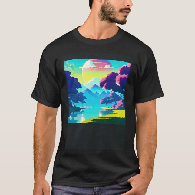 Camiseta Synthwave ultrun retrowave futuresynth sci fi 84 (Frente)