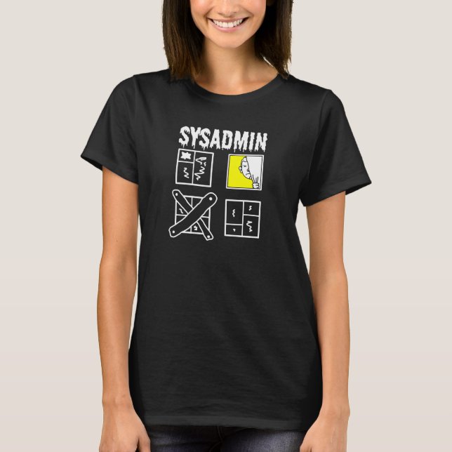 Camiseta Sysadmin - Administrador do sistema (Frente)