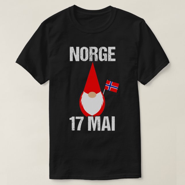 Camiseta Syttende Mai Bandeira Norueguesa Norge 17 Mai Tomt (Frente do Design)