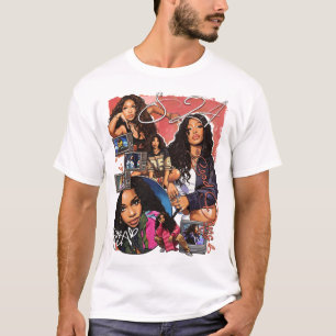 Camiseta SZA – Cantora de R&B e Ícone Musical Colagem