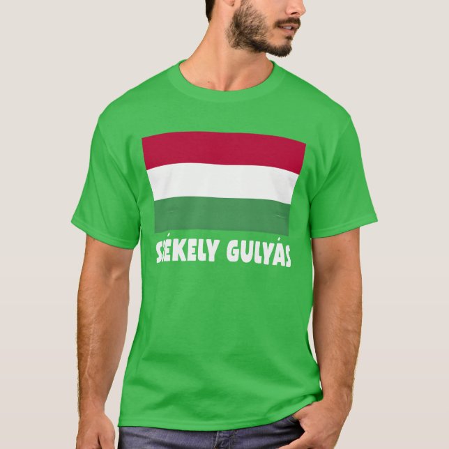 Camiseta Szekely Gulyas Comida Hungria rapaz (Frente)