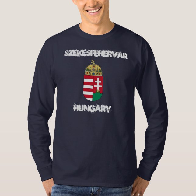 Camiseta Szekesfehervar, Hungria com casaco de armas (Frente)