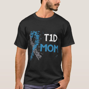 Camiseta T1D A mãe conhece o diabetes tipo 1 Engraçada