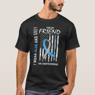 Camiseta T1d Amigo Tipo 1 Sensibilização para a Diabetes