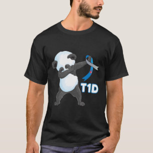 Camiseta T1d Batida Fora de Corte Panda Tipo 1 Diabetes Awa