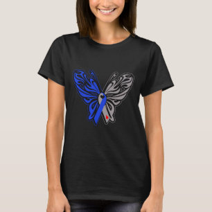 Camiseta T1d Borboleta Tipo 1 Diabetes Sensibilização Fita