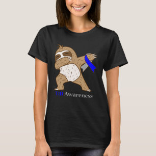 Camiseta T1D Diabetes Sensibilização Fita Dabbing Sloth War