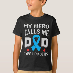 Camiseta T1d Diabetes Tipo 1 Sensibilização para a diabetes