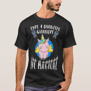Camiseta T1d Diabetes Tipo 1 Sensibilização para os Guerrei