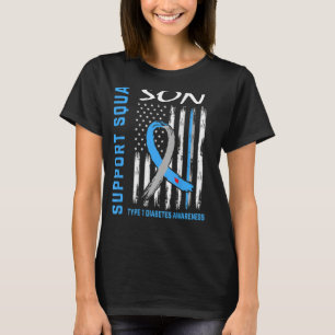 Camiseta T1D Filho Tipo 1 Sensibilização para a diabetes EU