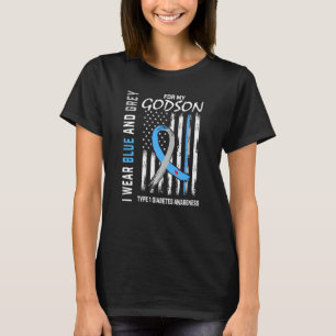 Camiseta T1d Godson Tipo 1 Sensibilização para a diabetes