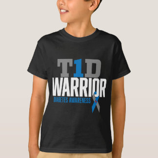 Camiseta T1D Guerreiro Tipo 1 Sensibilização para a diabete