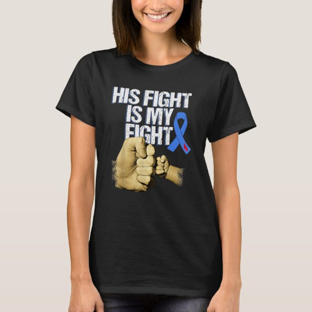 Camiseta T1d Her Fight Is My Fight Diabetes Awareness Blue  (Frente)