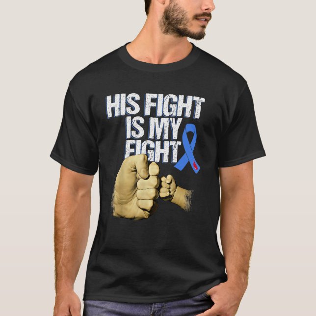 Camiseta T1d Her Fight Is My Fight Diabetes Awareness Blue  (Frente)