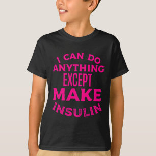 Camiseta T1d Homens com Sensibilização para a Diabetes Tipo