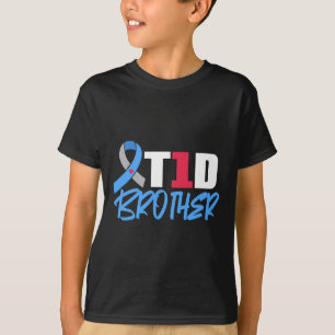 Camiseta T1D Irmão Tipo 1 Sensibilização para a diabetes