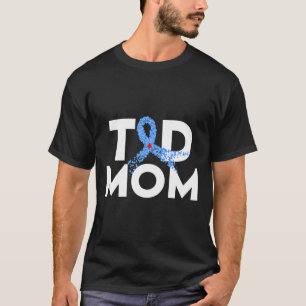 Camiseta T1d Mãe Tipo 1 Sensibilização para a Diabetes Famí