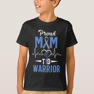 Camiseta T1D Orgulho Mãe Diabetes Sensibilização Tipo 1 Ins
