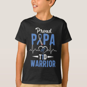 Camiseta T1D Orgulho Papa Diabetes Sensibilização Tipo 1 In