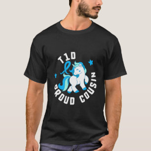 Camiseta T1d Orgulhosa Cousin Diabetes T1 Sensibilização Cu