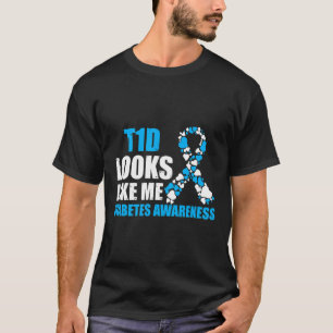 Camiseta T1d Parece Que Me Dão Consciência Da Diabetes