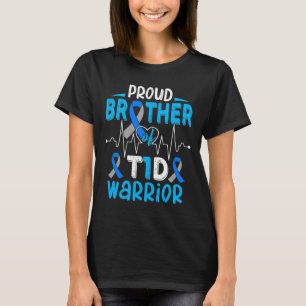 Camiseta T1d Sensibilização do Irmão Orgulhento Diabetes Ti