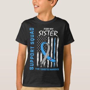 Camiseta T1d Sensibilização dos Estados Unidos Sinalizador