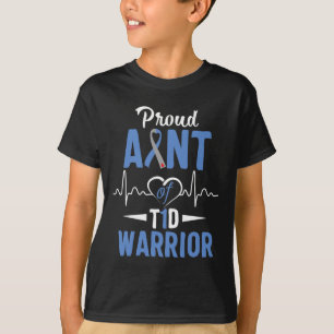 Camiseta T1D Tia Orgulhosa Diabetes Sensibilização Tipo 1 I